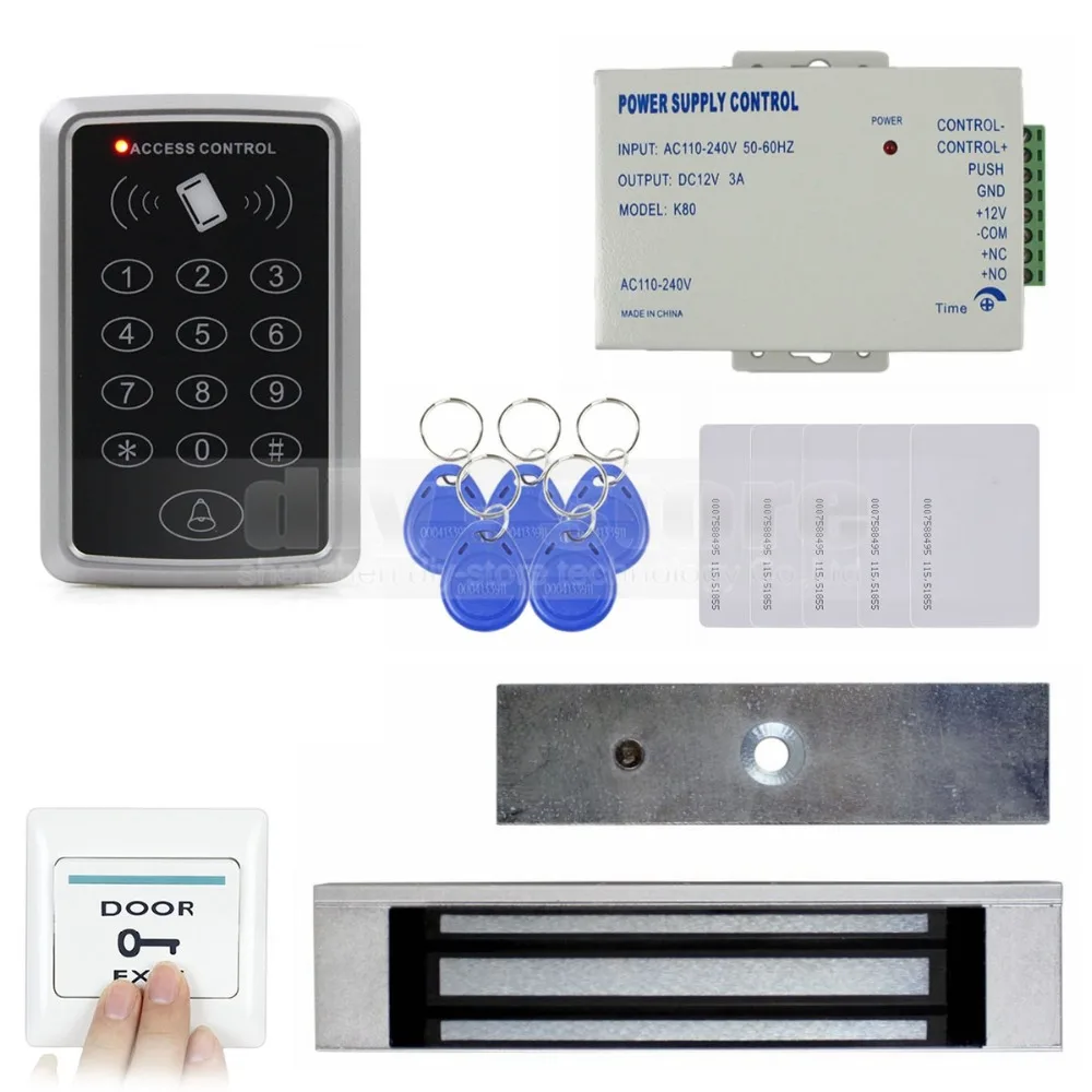 DIYSECUR Full Complete Rfid Card Keypad Door Access Control System Kit + Magnetic Lock for Home Improvement
DIYSECUR Full Complete Rfid Card Keypad Door Access Control System Kit + Magnetic Lock for Home Improvement