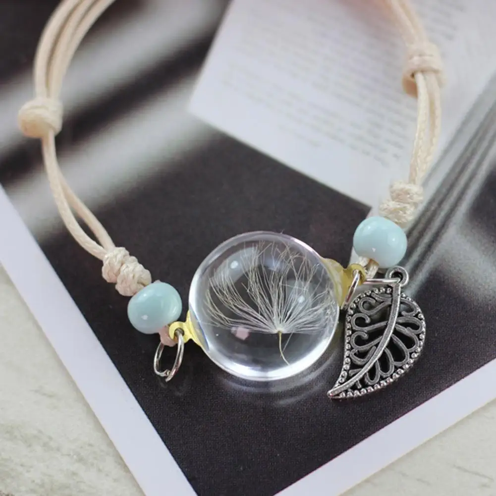 Hot Fashion Women Bracelet Dry Plant Specimen Bracelet for Women Glass Ball Dandelion Gypsophila Bestfriends Gift
Hot Fashion Women Bracelet Dry Plant Specimen Bracelet for Women Glass Ball Dandelion Gypsophila Bestfriends Gift