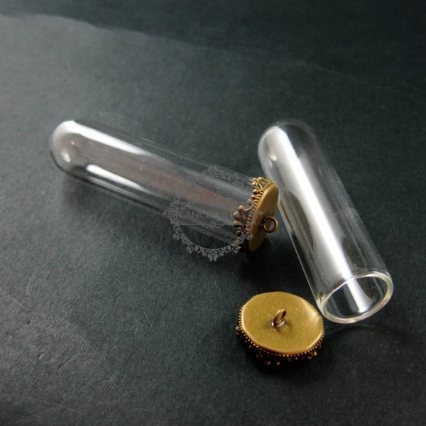 55mm vial glass tube bottle with 15mm open month DIY pendant charm supplies 1810294
55mm vial glass tube bottle with 15mm open month DIY pendant charm supplies 1810294