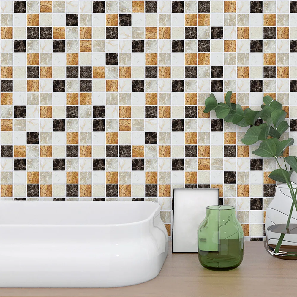 10X10CM European Frosted Marble Mosaic Tile Stickers 18 PCS Waterproof Wallpaper For Bathroom Kitchen Wall Stickers Home Decor
10X10CM European Frosted Marble Mosaic Tile Stickers 18 PCS Waterproof Wallpaper For Bathroom Kitchen Wall Stickers Home Decor