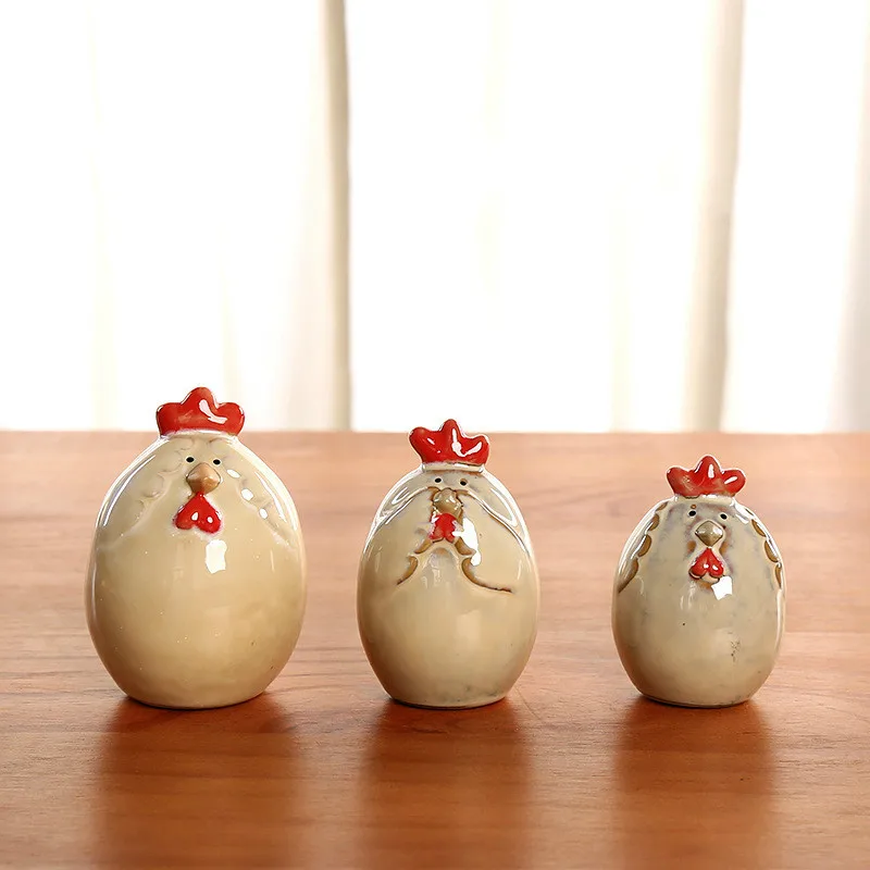 Home decor Creative cute Chicken family 3pcs glaze Ceramic Figurines chicken Mother Father Child Statues
Home decor Creative cute Chicken family 3pcs glaze Ceramic Figurines chicken Mother Father Child Statues