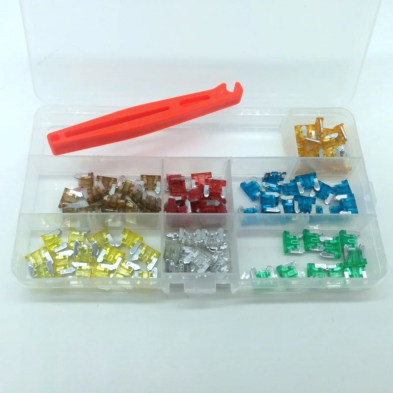 100pcs Micro Auto Car Blade Fuses Assortment Kit with Puller 5A 7.5A 10A 15A 20A 25A 30A For Car Auto Truck with fuse tap
100pcs Micro Auto Car Blade Fuses Assortment Kit with Puller 5A 7.5A 10A 15A 20A 25A 30A For Car Auto Truck with fuse tap