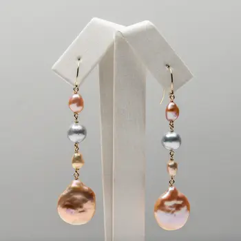 5-14mm Multicolor Real Akoya Pearl Keshi Pearl Hook Drop Earrings 9k Yellow Gold
5-14mm Multicolor Real Akoya Pearl Keshi Pearl Hook Drop Earrings 9k Yellow Gold