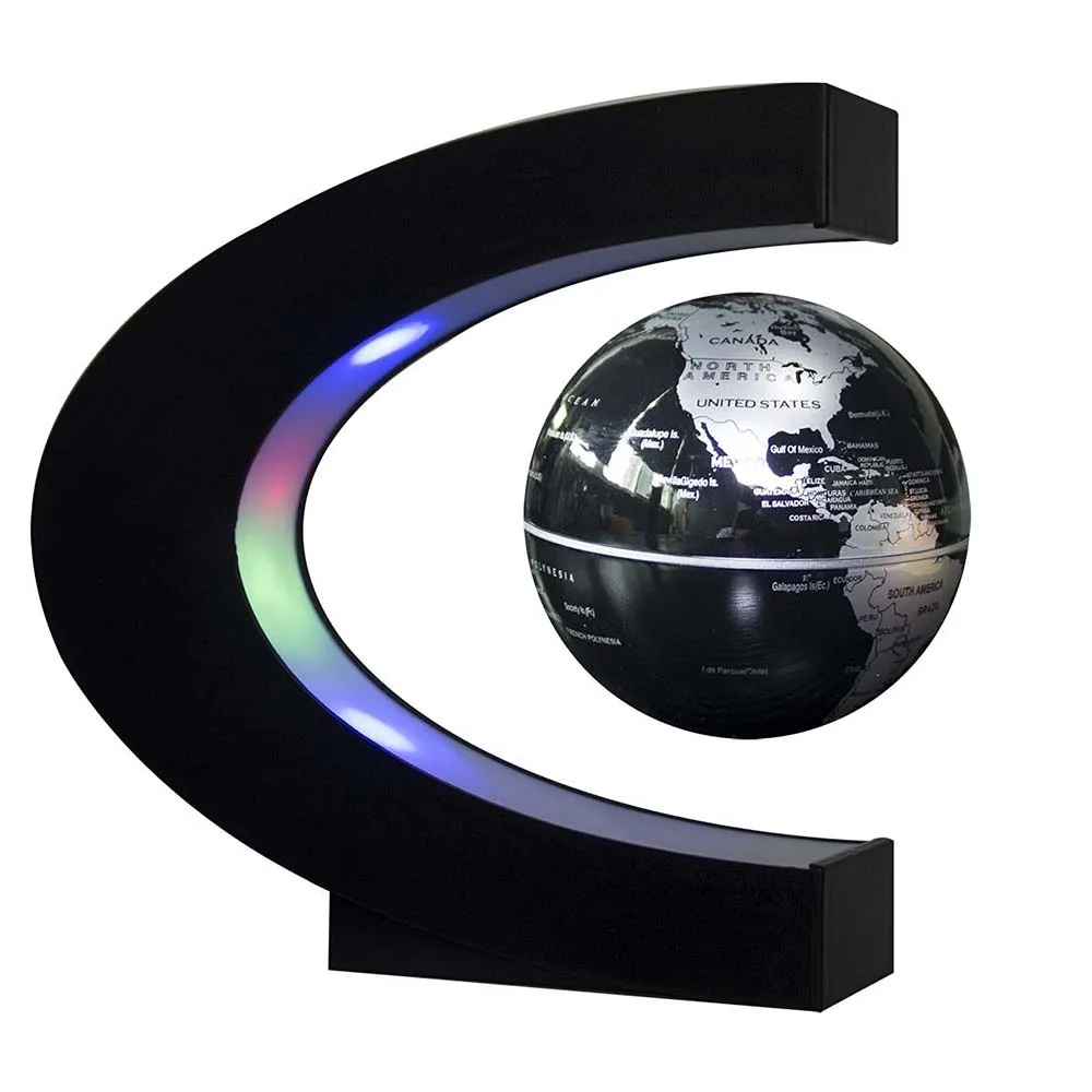 Новый светодиодный ночник C формы с магнитной левитацией плавающей глобус Карта