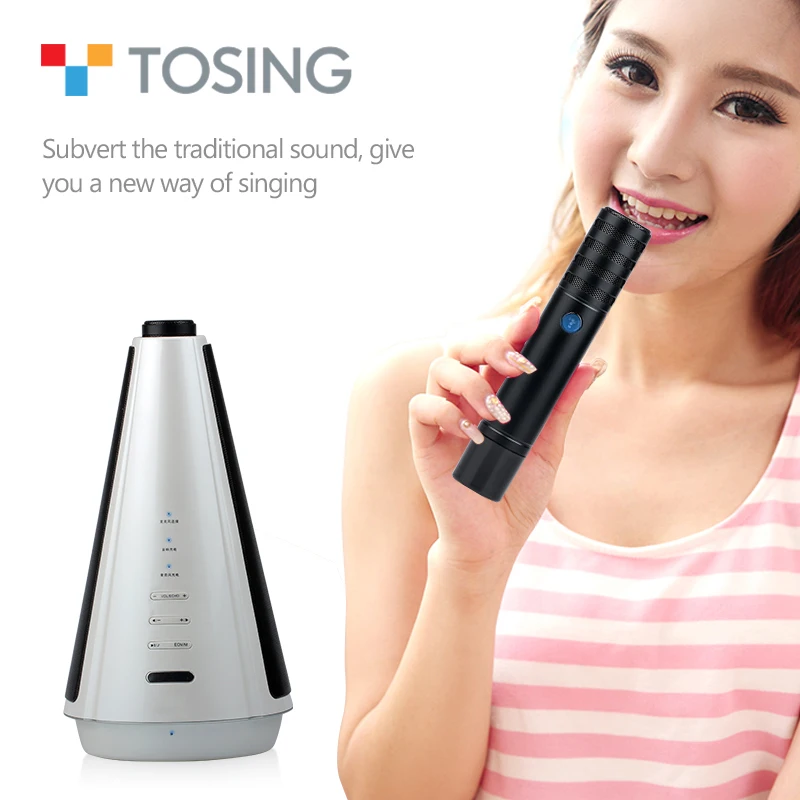 Brand Tosing Mobile audio portable microphone wireless Bluetooth speaker home desktop karaoke microphone for meetings and party-10