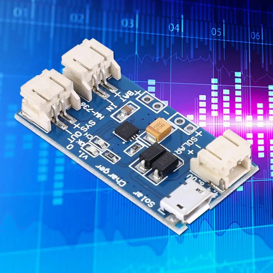 Micro USB Charging Moduler Solar Panel Lithium Battery Charging Board CN3065 500mA 4.4~6V Charging Moduler
Micro USB Charging Moduler Solar Panel Lithium Battery Charging Board CN3065 500mA 4.4~6V Charging Moduler