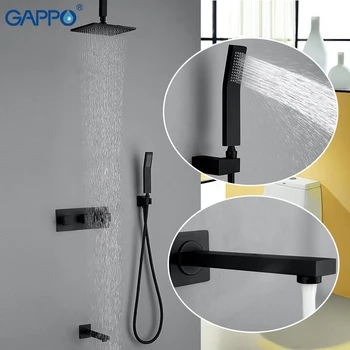 GAPPO Shower Faucets black wall mount rainfall bathroom concealed shower taps bath rain shower set bathroom bathtub mixer
GAPPO Shower Faucets black wall mount rainfall bathroom concealed shower taps bath rain shower set bathroom bathtub mixer