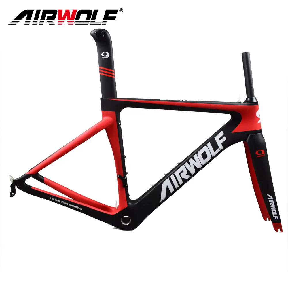 Airwolf carbon road bike frame cycling bicycle frameset include fork/seatpost/headset fit for both Di2/mechanical carbon frame
Airwolf carbon road bike frame cycling bicycle frameset include fork/seatpost/headset fit for both Di2/mechanical carbon frame