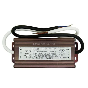 60W Input DC24V Output DC28-38V 1.8A IP65 Waterproof LED Driver For Cree 60W High Power LED Portable Lighting Transformers
60W Input DC24V Output DC28-38V 1.8A IP65 Waterproof LED Driver For Cree 60W High Power LED Portable Lighting Transformers
