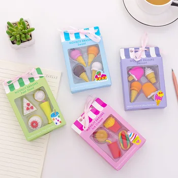 4Pcs/Box Kawaii Ice cream Hamburger Erasers for Office School Creative Stationery Supplies Kids Writing Drawing Student Gift
4Pcs/Box Kawaii Ice cream Hamburger Erasers for Office School Creative Stationery Supplies Kids Writing Drawing Student Gift