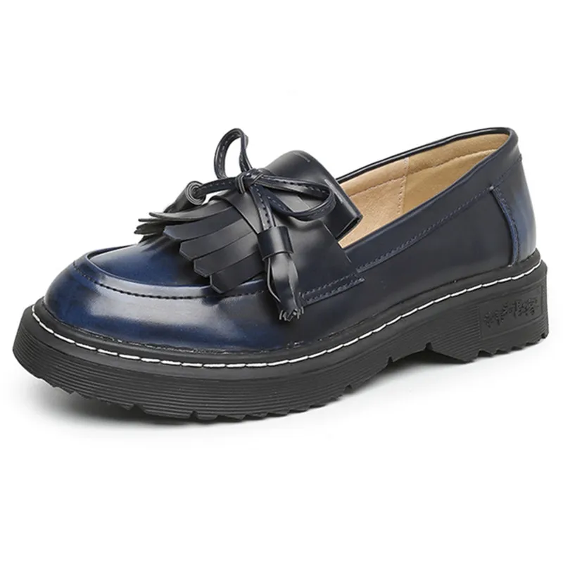 Vintage Slip on Tassel Synthetic Leather Shoes Women's Flats 2019 Spring Fall Creepers Platform Shoes Ladies Loafers
Vintage Slip on Tassel Synthetic Leather Shoes Women's Flats 2019 Spring Fall Creepers Platform Shoes Ladies Loafers