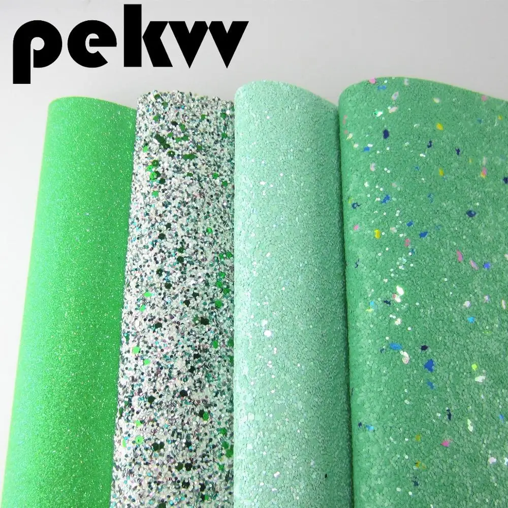 Green Chunky Glitter Fabric and Green Fine Glitter Fabric Leather For DIY Bows A4 Sheet 8"x11.8" 1piece HD021
Green Chunky Glitter Fabric and Green Fine Glitter Fabric Leather For DIY Bows A4 Sheet 8"x11.8" 1piece HD021