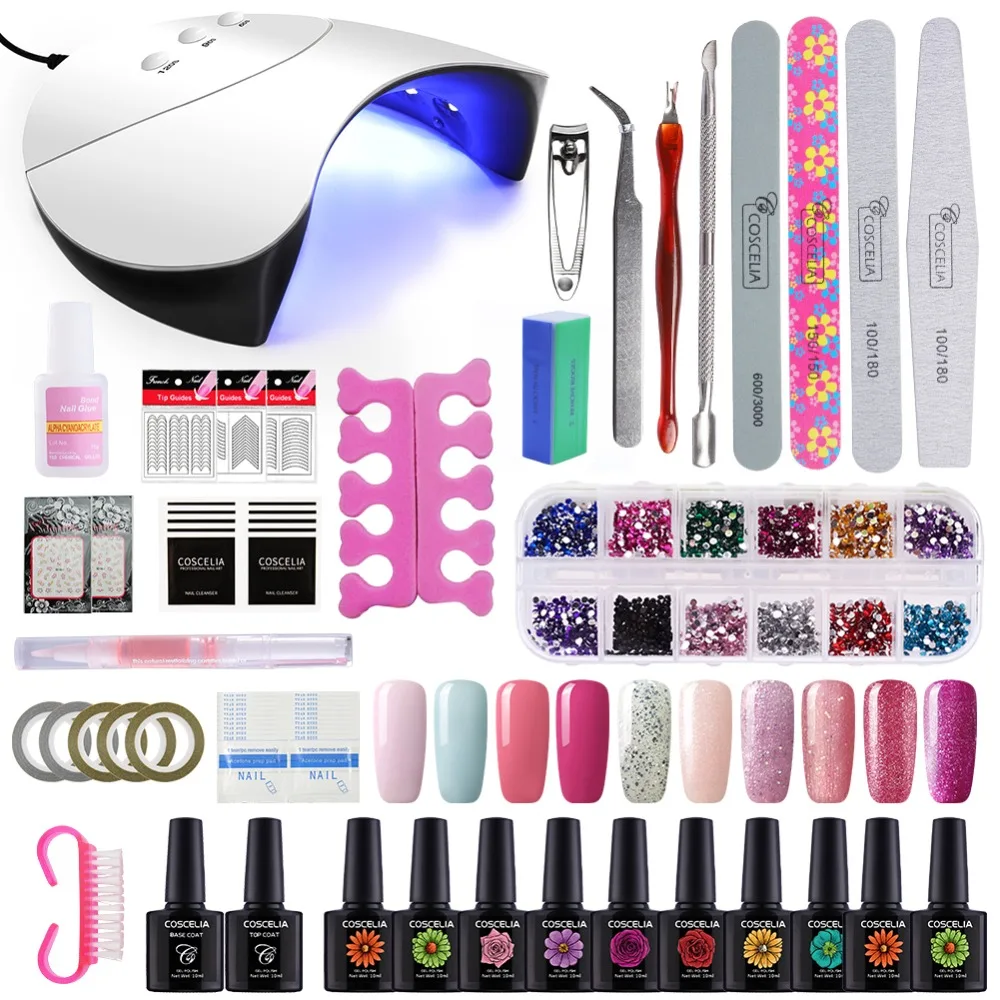 Nail Set UV LED Lamp Dryer With 10pcs Nail Gel Polish Kit Soak Off Manicure Tools Set electric Nail drill For Nail Art Tools
Nail Set UV LED Lamp Dryer With 10pcs Nail Gel Polish Kit Soak Off Manicure Tools Set electric Nail drill For Nail Art Tools