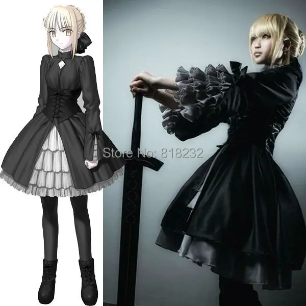 Fate/stay night Black Saber Alternative Gothic Lolita Dress Uniform Outfit Anime Customize Cosplay Costumes
Fate/stay night Black Saber Alternative Gothic Lolita Dress Uniform Outfit Anime Customize Cosplay Costumes