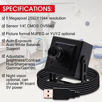 2.1mm lens Wide Angle USB Camera High Definition 5.0megapixel 2592x1944 USB Web Came for Youtube Computer PC Laptop Notebook
2.1mm lens Wide Angle USB Camera High Definition 5.0megapixel 2592x1944 USB Web Came for Youtube Computer PC Laptop Notebook