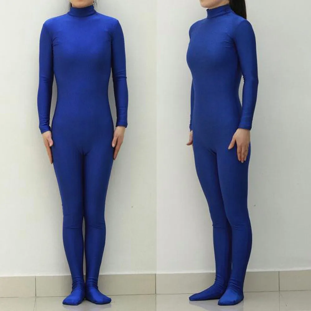 Cosplay&ware Lycra Womens Long Sleeve Black Unitard Mock Neck Hoodless Spandex Dance Zentai Bodysuit Full Body Tight Skin Suits For Cosplay 13 Cosplay&ware Lycra Womens Long Sleeve Black Unitard Mock Neck Hoodless Spandex Dance Zentai Bodysuit Full Body Tight Skin Suits For Cosplay -Zentai shop online