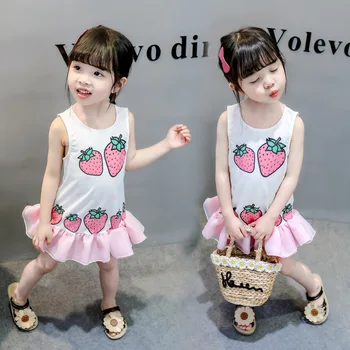 Kids Summer Strawberry Print Dress Casual Baby Girls Strawberry Print Sleeveless Dress Cotton Kids Toddler Pageant Sundress
Kids Summer Strawberry Print Dress Casual Baby Girls Strawberry Print Sleeveless Dress Cotton Kids Toddler Pageant Sundress
