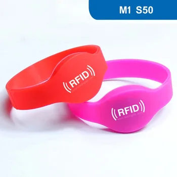 WB01 Passive HF Silicone RFID Wristband NFC Bracelet for Access Control ISO14443A Frequency 13.56MHz with MF1 S50 Chip
WB01 Passive HF Silicone RFID Wristband NFC Bracelet for Access Control ISO14443A Frequency 13.56MHz with MF1 S50 Chip