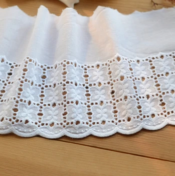 High Quality Lace accessories White Solid Cotton Embroidery Hollow Laces 14cm Wide DIY Clothing Wholesale
High Quality Lace accessories White Solid Cotton Embroidery Hollow Laces 14cm Wide DIY Clothing Wholesale