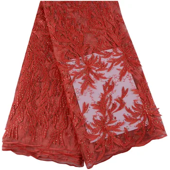 Red Latest 2018 African Lace Fabric With plenty Beads Nigerian Wedding Embroidered French Tulle Lace Material For Bridal 998
Red Latest 2018 African Lace Fabric With plenty Beads Nigerian Wedding Embroidered French Tulle Lace Material For Bridal 998