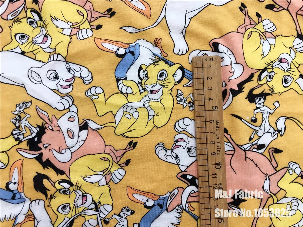 50*160cm Lion king knitted cotton fabric For Sewing Fat Quilting Patchwork baby girl diy Shirt skirt Cloth
50*160cm Lion king knitted cotton fabric For Sewing Fat Quilting Patchwork baby girl diy Shirt skirt Cloth