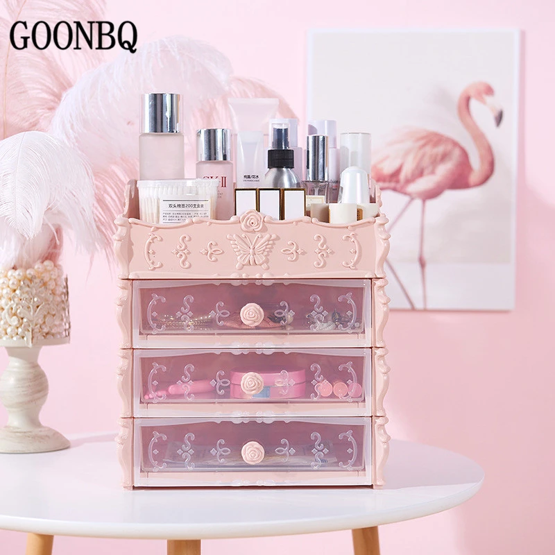 GOONBQ 1 pc 4 Layers Plastic Cosmetic Drawer Makeup Organizer Container Desktop Sundry Makeup Storage Box Dropshipping
GOONBQ 1 pc 4 Layers Plastic Cosmetic Drawer Makeup Organizer Container Desktop Sundry Makeup Storage Box Dropshipping