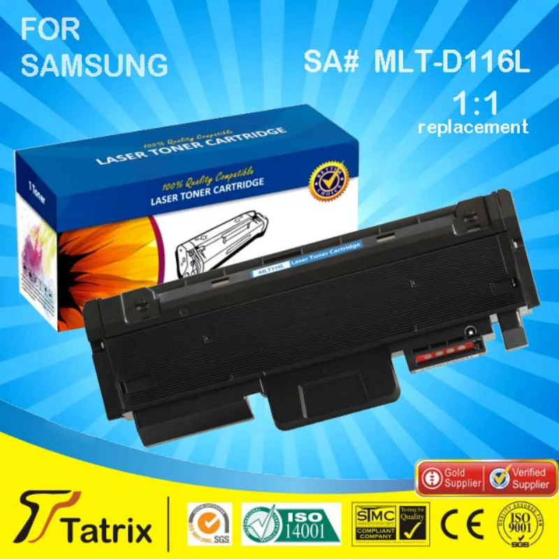 1PK MLT-D116L BK Toner Cartridge Compatible For Samsung SL-M2625/2625D/2825DW/2825WN/M2675FN/2875FW/2875FD/M2835/M2825DW/M2885FW
1PK MLT-D116L BK Toner Cartridge Compatible For Samsung SL-M2625/2625D/2825DW/2825WN/M2675FN/2875FW/2875FD/M2835/M2825DW/M2885FW