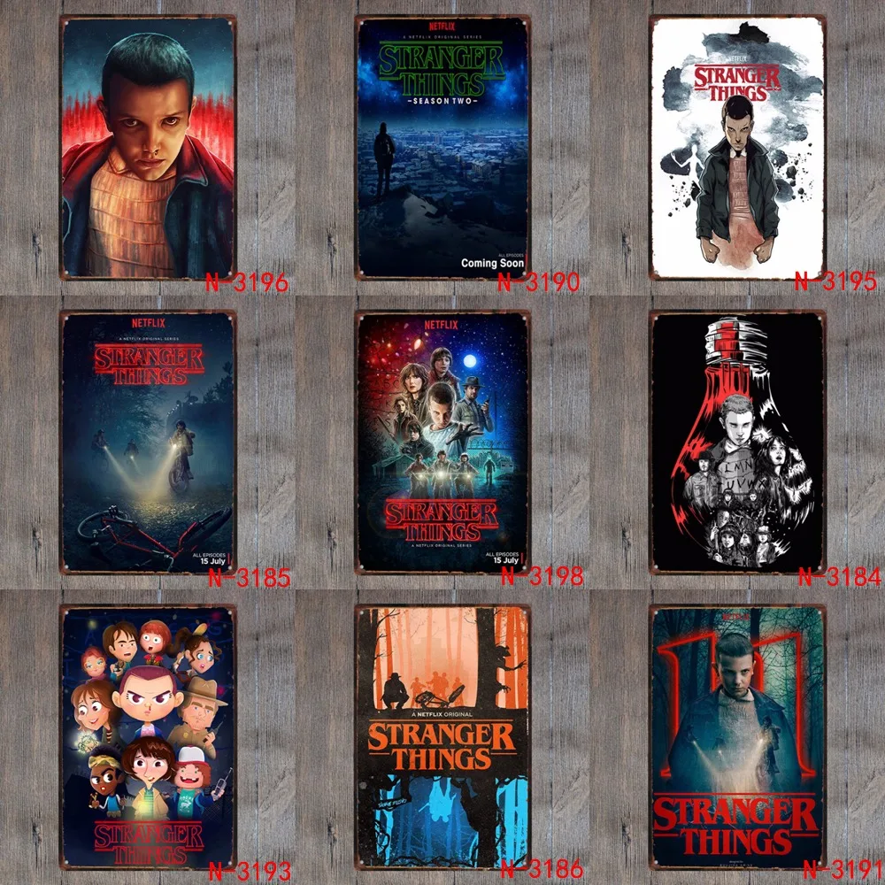 Stranger Things Vintage Retro Metal Iron Painting Signs Poster Plaque Bar Pub Club Wall Vintage Home Decor Plaque 20*30cm
Stranger Things Vintage Retro Metal Iron Painting Signs Poster Plaque Bar Pub Club Wall Vintage Home Decor Plaque 20*30cm