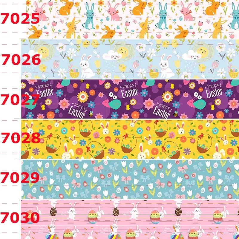 10yards -different sizes -colorful ribbon Easter days pattern printed Grosgrain 7025 | Дом и сад