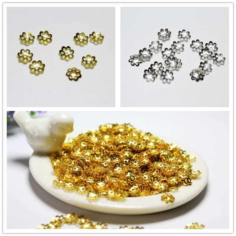 Wholesale 300 PCS 6mm Flower Spacers Beads Cup Metal Gold Silvery Plated For Jewelry Making Fit DIY Silvery Bracelet Necklace
Wholesale 300 PCS 6mm Flower Spacers Beads Cup Metal Gold Silvery Plated For Jewelry Making Fit DIY Silvery Bracelet Necklace