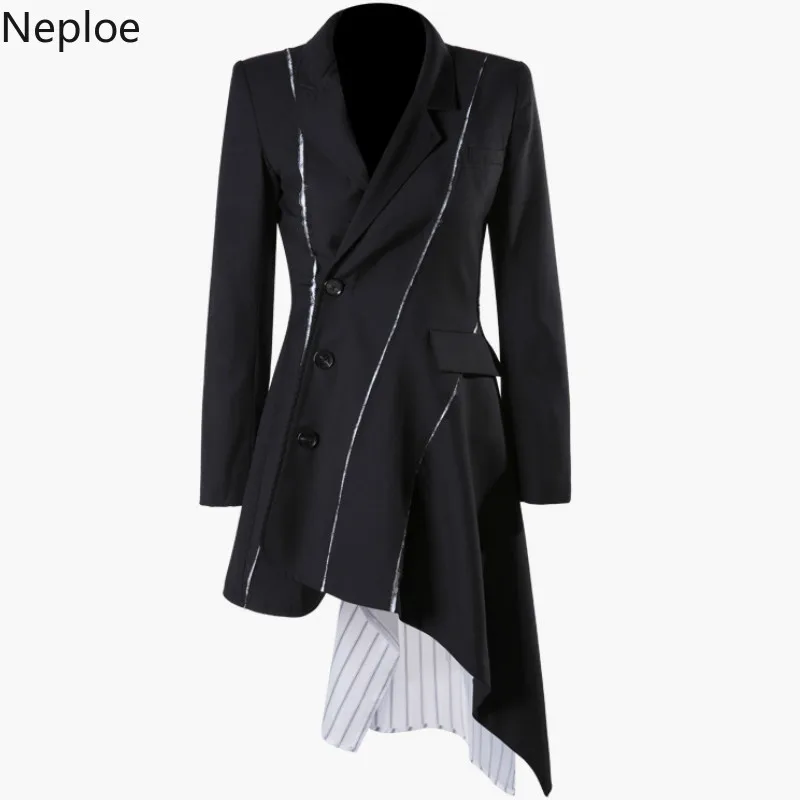 Neploe Summer 2019 Women Dress New Single Breasted Notched Collar Long Sleeve Vestidos Striped Lining Patchwork Robe 43371
Neploe Summer 2019 Women Dress New Single Breasted Notched Collar Long Sleeve Vestidos Striped Lining Patchwork Robe 43371
