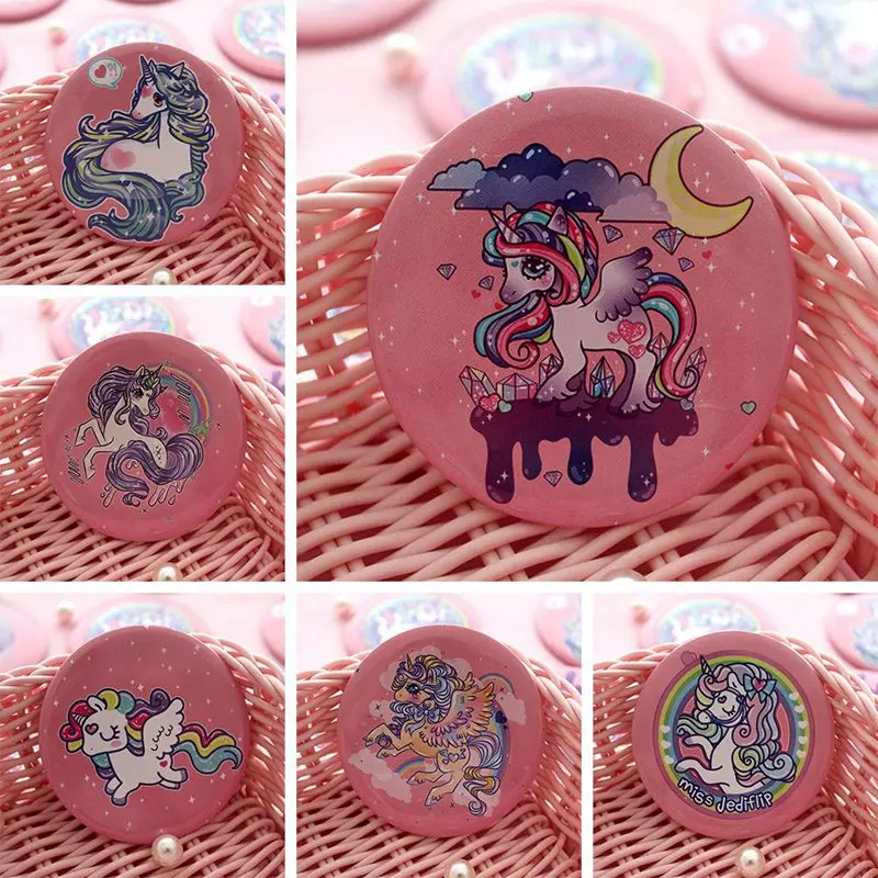 New Portable Lady Pocket Round Shape Cute Cartoon Pattern Pink Leopard Unicorn Flamingo Makeup Mirror High Quality
New Portable Lady Pocket Round Shape Cute Cartoon Pattern Pink Leopard Unicorn Flamingo Makeup Mirror High Quality