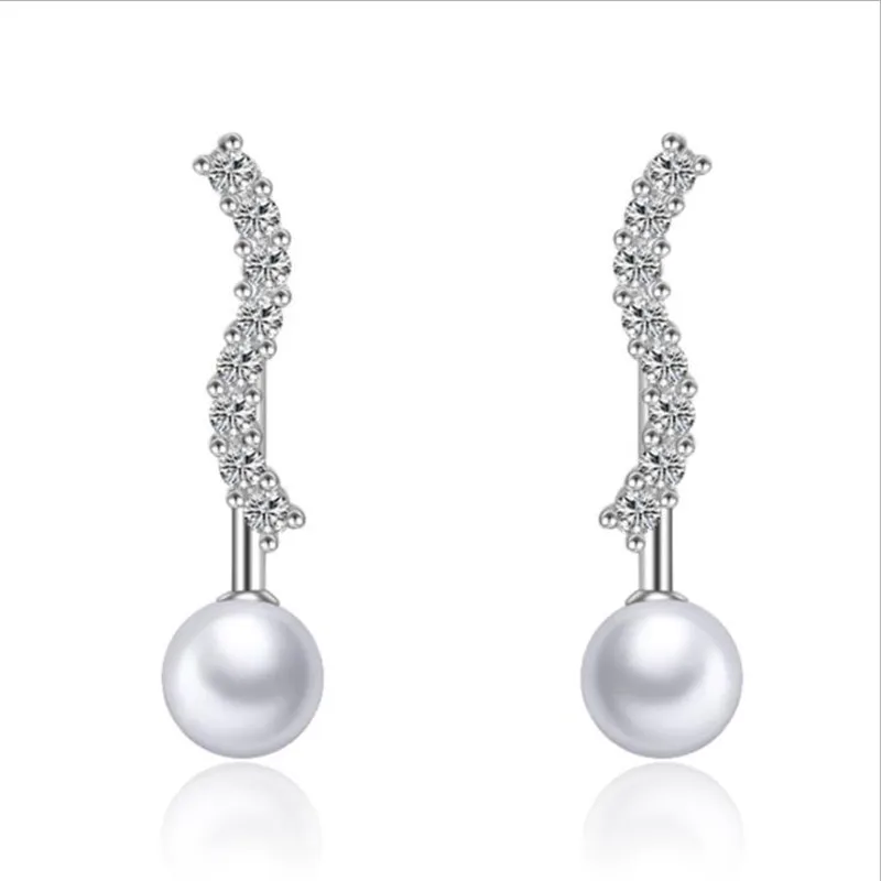 LUKENI New Fashion 925 Sterling Silver Earrings For Women Jewelry Trendy Crystal Pearl Girl Stud Earrings Girl Party Accessories
LUKENI New Fashion 925 Sterling Silver Earrings For Women Jewelry Trendy Crystal Pearl Girl Stud Earrings Girl Party Accessories