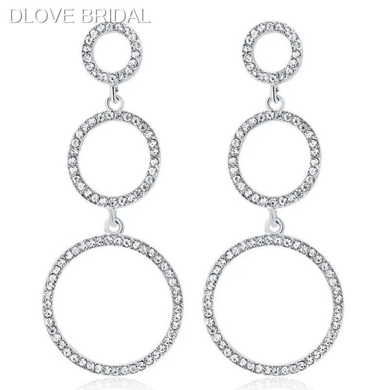 Stunning Bridal Wedding Earrings Round Rhinestone High Quality Prom Party Accessory for Women
Stunning Bridal Wedding Earrings Round Rhinestone High Quality Prom Party Accessory for Women
