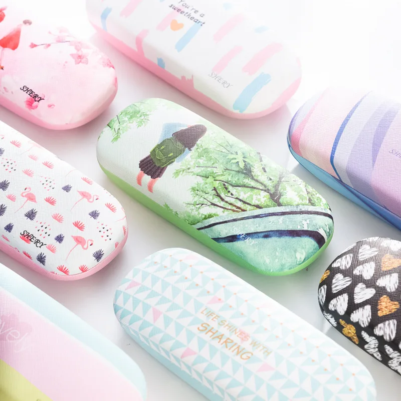 New Creative Girl Heart Pink Glasses Box Metal Leather Student Myopia Eyeglasses Box Fashion Flowers Scenery Glasses Case
New Creative Girl Heart Pink Glasses Box Metal Leather Student Myopia Eyeglasses Box Fashion Flowers Scenery Glasses Case