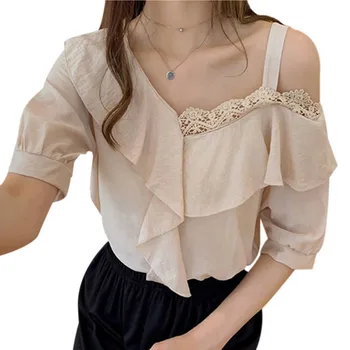 019 new Women Off Shoulder Stitching Round Neck Short Sleeve Hollow Summer Chiffon Casual T-Shirt
019 new Women Off Shoulder Stitching Round Neck Short Sleeve Hollow Summer Chiffon Casual T-Shirt