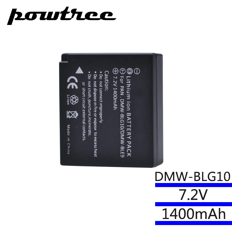 7.4V 1400m Li-ion DMW-BLG10 BLG10E BLG10PP Battery for Panasonic Lumix DMC GF6 GX7 GF3 GF5 ZS100 ZS60 LX100 GX85 DC-ZS70
7.4V 1400m Li-ion DMW-BLG10 BLG10E BLG10PP Battery for Panasonic Lumix DMC GF6 GX7 GF3 GF5 ZS100 ZS60 LX100 GX85 DC-ZS70