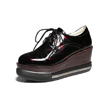 Womens Pumps Patent Leather Wedges Platform High Heels Shoes For Women Bullock Lace Up Round Toe Creepers Oxfords Vogue Shoes
Womens Pumps Patent Leather Wedges Platform High Heels Shoes For Women Bullock Lace Up Round Toe Creepers Oxfords Vogue Shoes