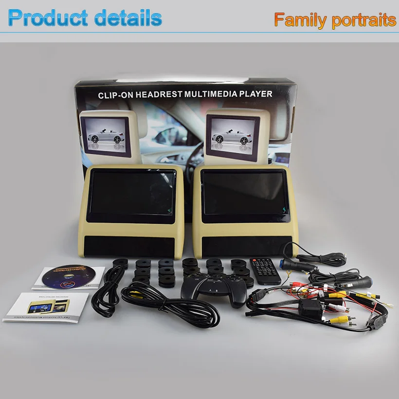 Cemicen 9 Inch Car Headrest Monitor Video DVD Player with USB/SD 800*480 LCD Screen Backseat Displayer IR/FM Transmitter Remote 
Cemicen 9 Inch Car Headrest Monitor Video DVD Player with USB/SD 800*480 LCD Screen Backseat Displayer IR/FM Transmitter Remote