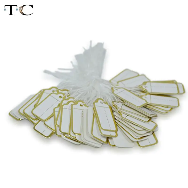 100 pcs Jewelry Strung Pricing Price Tags with String Gold Merchandise Cloth Label,FREE SHIPING
100 pcs Jewelry Strung Pricing Price Tags with String Gold Merchandise Cloth Label,FREE SHIPING