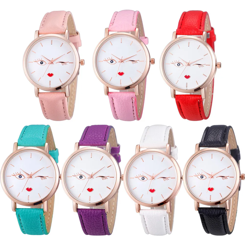Women Watch Red lips expression Fashion Women Quartz Wristwatch Lady Relogio Feminino Montre Femme Horloge Zegarek Damski XC
Women Watch Red lips expression Fashion Women Quartz Wristwatch Lady Relogio Feminino Montre Femme Horloge Zegarek Damski XC
