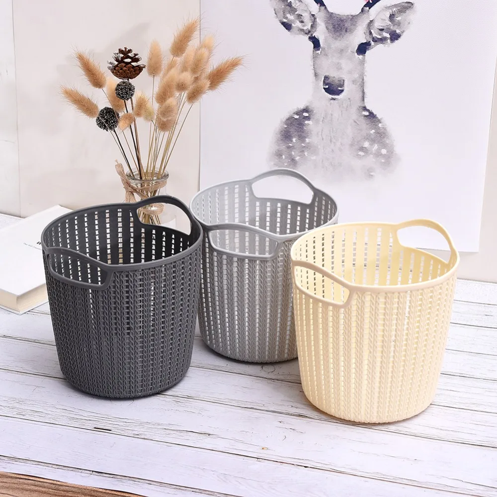1PCS Round ABS Plastic Storage Basket With Handle Debris Clothes Bucket Toys Books Organizer Creative Dirty Hamper
1PCS Round ABS Plastic Storage Basket With Handle Debris Clothes Bucket Toys Books Organizer Creative Dirty Hamper