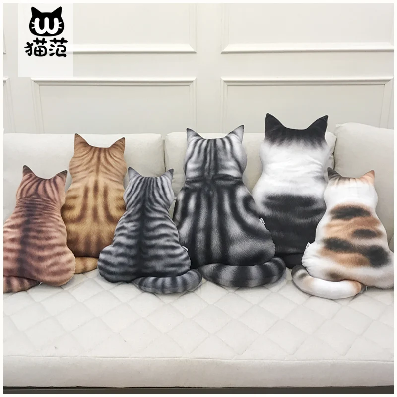 candice guo! super cute plush toy emulational lovely cat kitten back soft stuffed cushion sofa pillow birthday Christmas gift 1p | Игрушки и