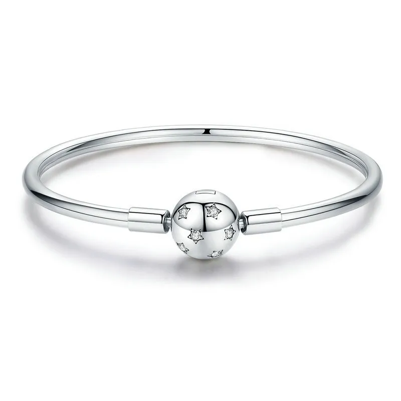 Silver Star Bangle Sterling Silver 925 Round Clip Charm Clear CZ Smooth Bracelet 3mm Fit Brand DIY Jewelry SCB144
Silver Star Bangle Sterling Silver 925 Round Clip Charm Clear CZ Smooth Bracelet 3mm Fit Brand DIY Jewelry SCB144