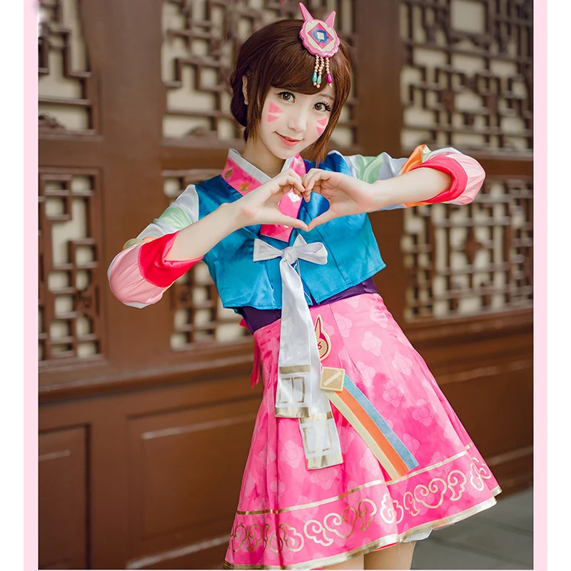 2017 New Arrivals Game OW D.Va Cosplay Costumes Hanbok Style Cute Women/ Girls Clothes Korean Dress+Accessories Full set
2017 New Arrivals Game OW D.Va Cosplay Costumes Hanbok Style Cute Women/ Girls Clothes Korean Dress+Accessories Full set