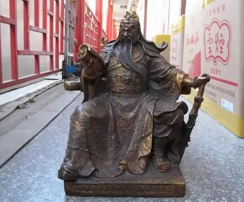 China famous Bronze Dragon Guan gong read art of war Book warrior Buddha Statue
China famous Bronze Dragon Guan gong read art of war Book warrior Buddha Statue