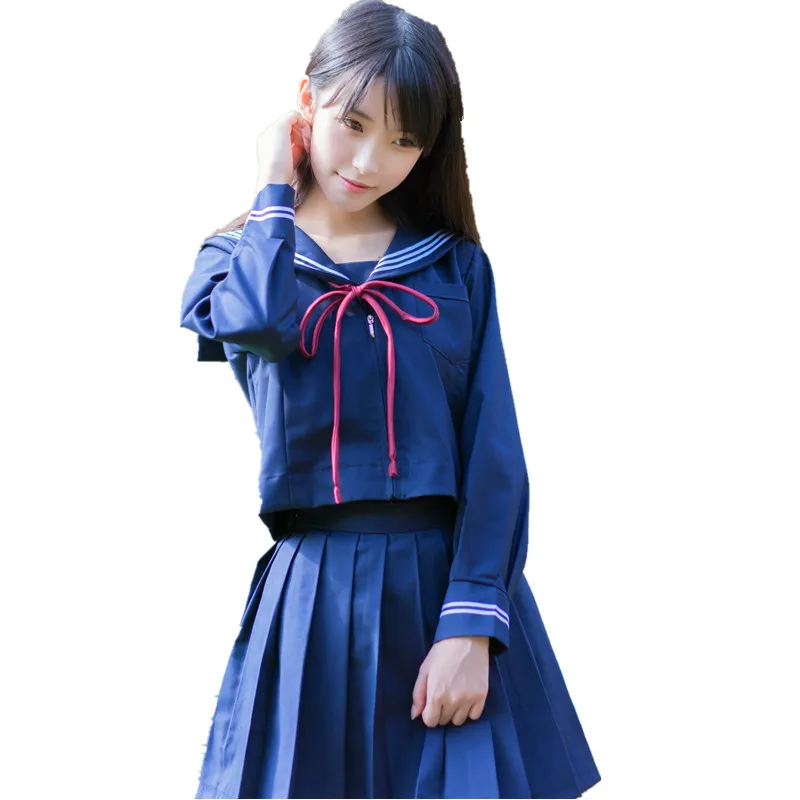 Japanese School Uniform Japanese Cosplay Navy Sailor Suit With Zipper JK Uniforms Pleated Skirt Japanese Cute Student Clothing
Japanese School Uniform Japanese Cosplay Navy Sailor Suit With Zipper JK Uniforms Pleated Skirt Japanese Cute Student Clothing