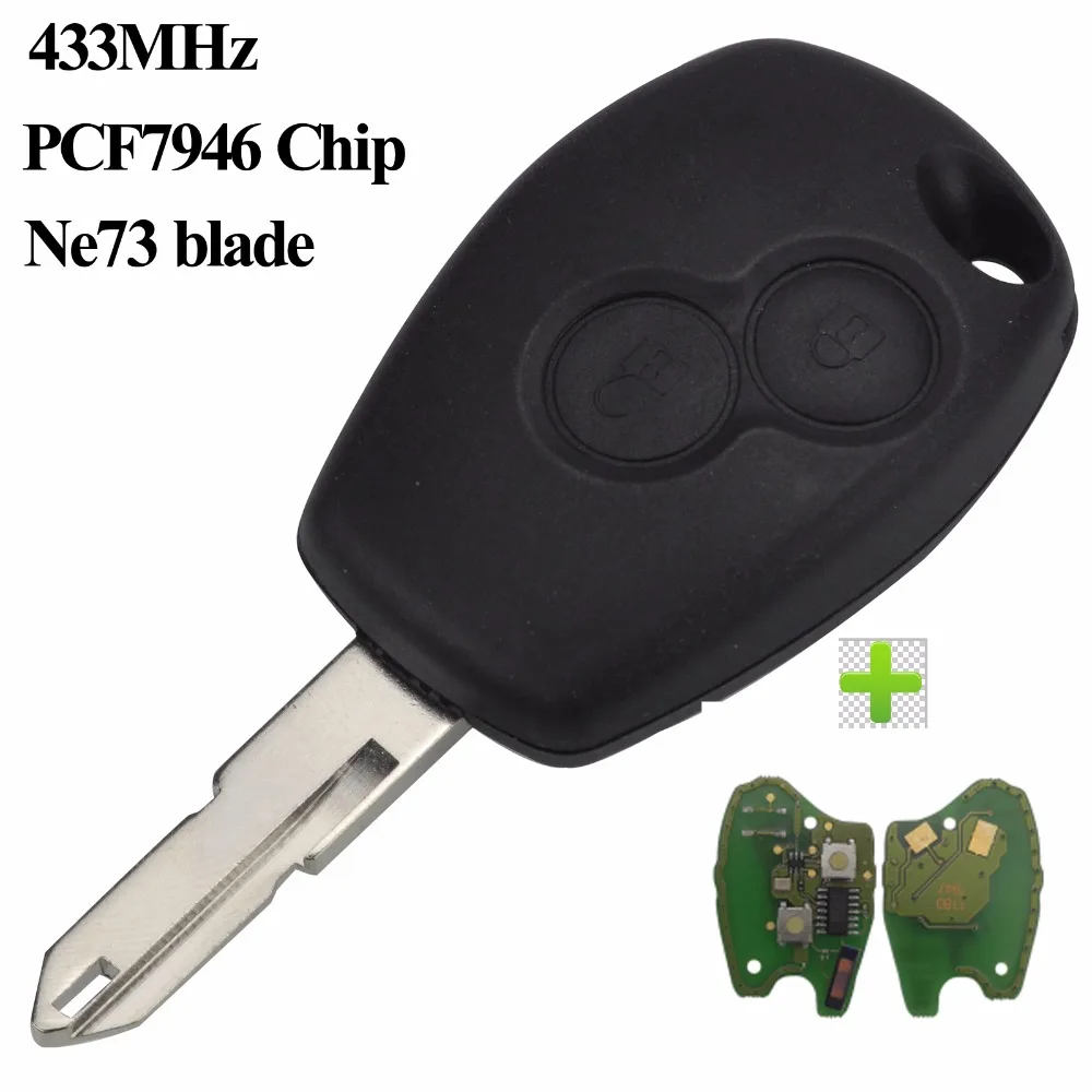 jingyuqin Remote Car Key 433MHz PCF7946 Transponder Chip for Renault Vivaro Movano Traffic Master 2 Buttons FOB Ne73 Uncut Blade
jingyuqin Remote Car Key 433MHz PCF7946 Transponder Chip for Renault Vivaro Movano Traffic Master 2 Buttons FOB Ne73 Uncut Blade