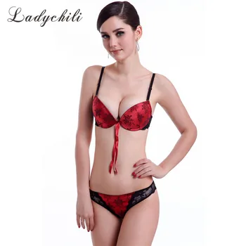 Ladychili Women Intimates Seamless Flora Print Ball Shell Satin Bra and Panties Set Romantic French Lace Bra and Thong Set N303
Ladychili Women Intimates Seamless Flora Print Ball Shell Satin Bra and Panties Set Romantic French Lace Bra and Thong Set N303