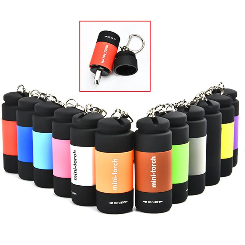 Fashion Portable Super Bright Colorful Mini Torch USB Charging Flashlight Key Chain Plastic Flashlight (Random Color)
Fashion Portable Super Bright Colorful Mini Torch USB Charging Flashlight Key Chain Plastic Flashlight (Random Color)